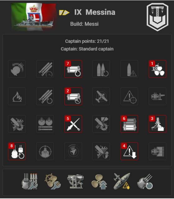 Messina 21-point Commander build