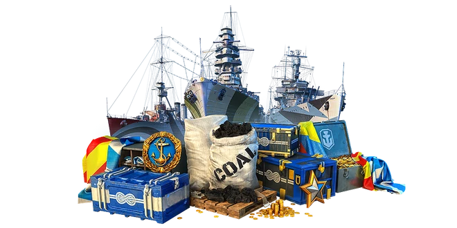 Navires, conteneurs, charbon et récompenses du recrutement World of Warships